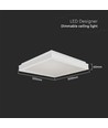 48W LED Designer Ljus - Triac Dimbar, 4000K, Vit, Kvadratisk