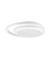 38W LED designer taklampa, vit - Dubbel ring, Ø45cm, 4050lm, 4000K, IP20