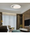 38W LED designer taklampa, vit - Dubbel ring, Ø45cm, 4050lm, 4000K, IP20