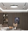 24W LED Ljus - Designer, 4000K, Svart, Rund