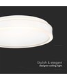 24W LED designer taklampa - Ø40cm, 2500lm, 4000K, vit, rund