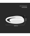 24W LED designer taklampa - Ø30cm, 105lm/W, vit, rund, 4000K, inkl. ljuskälla