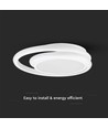 24W LED Dubbel Rund - Designerljus, 4000K, Vit
