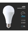 12W Nödplastlampa E27 - med batteri (3 timmar), 4000K