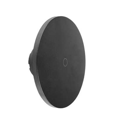 12W rund LED vägglampa, svart - CCT, dimbar, IP65, 1200lm, inkl. ljuskälla