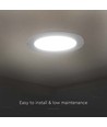 3W Ø10cm LED infälld panel - Hål: Ø8 cm, Mått: Ø10 cm, 330lm, neutralvit