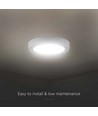 24W LED-taklampa - Ø28,9cm, Höjd: 3,12cm, Vit kant