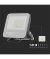 50W LED-strålkastare - 4000K, svart hus, grått glas, 185lm/W