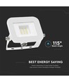 10W LED strålkastare, vit - Samsung LED chip, IP65, ultra-tunn design, 3000K, utomhus