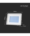 200W LED strålkastare, Samsung LED chip - 185lm/W, IP65, 6500K, svart, 5 års garanti
