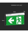 Nödbelysning 4i1 upphängning - EXIT-skylt, självtestknapp, vägg/tak/wireupphängning, 6000K.