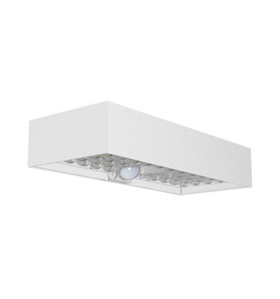 6W LED Solvägglampa - Tegelsten, Litiumbatteri 3.7V 3000mA, 4000K, Vit