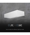 6W LED solcellsvägglampa med sensor - 900lm, IP65, vit, 4000K, inkl. batteri