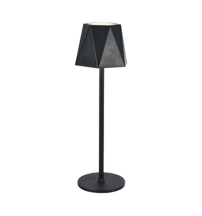 1,5W uppladdningsbar LED bordslampa, svart - 150lm, 3-i-1 CCT, touch dimbar, 5V, inkl. batteri