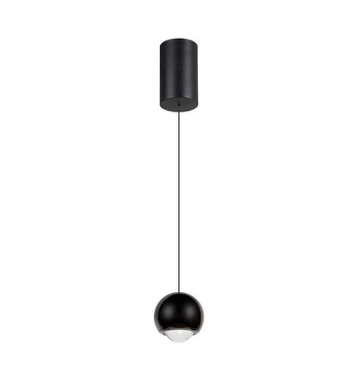 5W pendellampa, svart - 500lm, 3000K, klockformad, justerbar