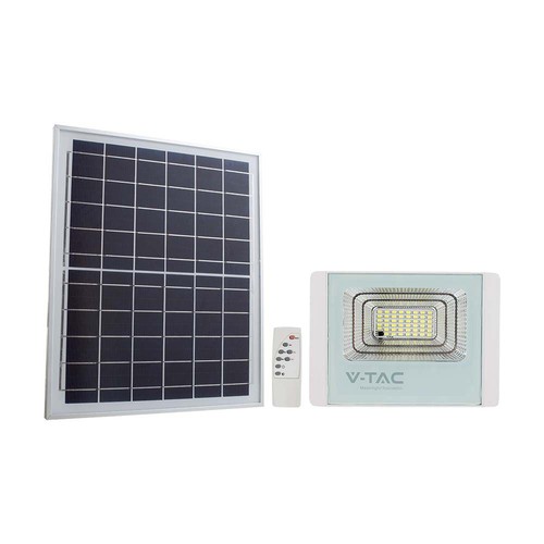 16W solpanel med LED-strålkastare - 6400K, vit hölje