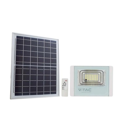 16W solpanel med LED-strålkastare - 6400K, vit hölje