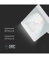 16W solpanel med LED-strålkastare - 6400K, vit hölje