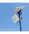 40W LED solcellsstrålkastare - IP65, 6400K, vit kropp, utomhus