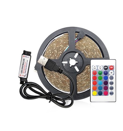 1 m. USB RGB LED strip för TV och PC - 60 LED per meter