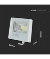 40W LED solcellsstrålkastare - IP65, 6400K, vit kropp, utomhus
