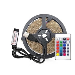 Outlet: 3 m. USB RGB LED strip för TV och PC - 60 LED per meter