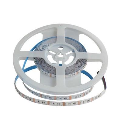 5m 12W/m RGB LED strip - 24V, 120 LED per meter, IP20, 8mm bredd