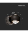 10W LED vägglampa - Svart, 3000K, 13,5x10 cm, inomhus, inkl. ljuskälla