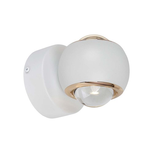 10W LED vägglampa med upp/ner ljus - Vit, 3000K, 13,5x10 cm, IP44, inkl. ljuskälla