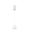 LED Hänglampa - Ø100, Justerbar Wire, Touch On/Off, 3000K, Vit Hus