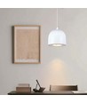 LED Hänglampa - Ø100, Justerbar Wire, Touch On/Off, 3000K, Vit Hus