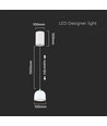 LED Hänglampa - Ø100, Justerbar Wire, Touch On/Off, 3000K, Vit Hus