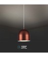 LED hängande lampa - Ø100 justerbar wire, touch belysning on/off, 3000K, brun, hus