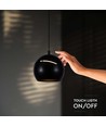 8,5W LED pendel - Ø18cm, svart, touch on/off, 3000K, inkl. ljuskälla