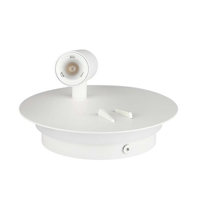 LED Hotellampett (Vägglampa) 3W + 6W - 3000K, Vit