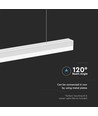 120cm 40W LED ljusskena - 6500K, vit