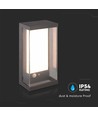 1W Solara vägglampa med sensor - IP65, 3000K, mörkgrå, solcell, rörelsesensor, utomhus