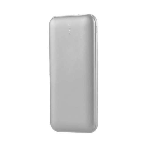 10,000mAh Powerbank - 2A, 30cm, Typ C Kabel, Silver