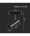 11W LED Ultra Tunn Magnetisk Skenspot 4000K Svart Hus