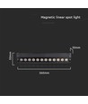 12W Skenspot-LED Magnetisk, Justerbar, 4000K, Svart Hus