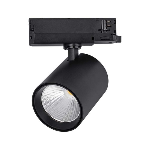 35W LED COB skenspot - 3000lm, 4000K, 30 grader, svart aluminium, IP20