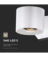 5W Vägglampa - LED, 4000K, vit, IP65