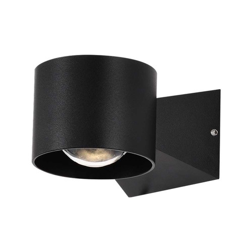 6W LED vägglampa - IP65, svart, 4000K, 465lm, fyrkantig, inne / ute, inkl. ljuskälla