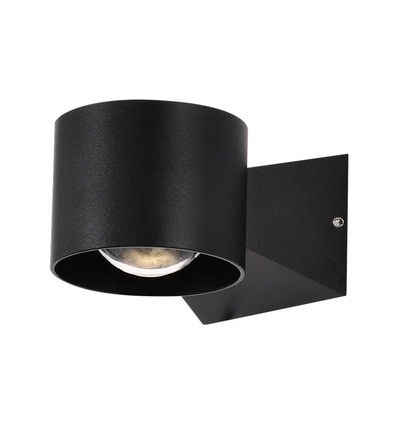 6W LED vägglampa - IP65, svart, 4000K, 465lm, fyrkantig, inne / ute, inkl. ljuskälla