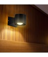 6W LED vägglampa - IP65, svart, 3000K, 465lm, fyrkantig, inne / ute, inkl. ljuskälla