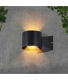6W LED vägglampa - IP65, svart, 4000K, 465lm, fyrkantig, inne / ute, inkl. ljuskälla