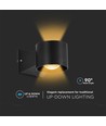 6W LED vägglampa - IP65, svart, 4000K, 465lm, fyrkantig, inne / ute, inkl. ljuskälla