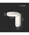 5W vägglampa - LED, 3000K+4000K, vit, IP65