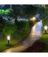 V-Tac E27 trädgårdslampa, IP44 - Rökfärgad plast, svart, höjd 45cm, utan ljuskälla