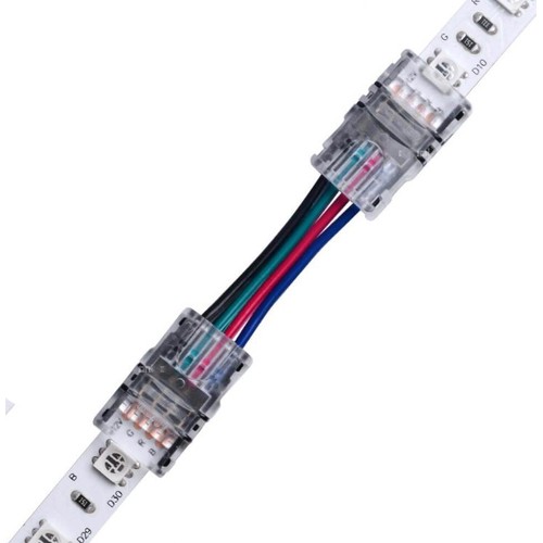 Skarv med ledning till LED-strip - 10mm, RGB IP65, 5V-24V